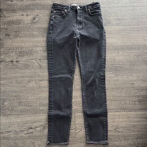 Zara High Rise Charcoal Jeans